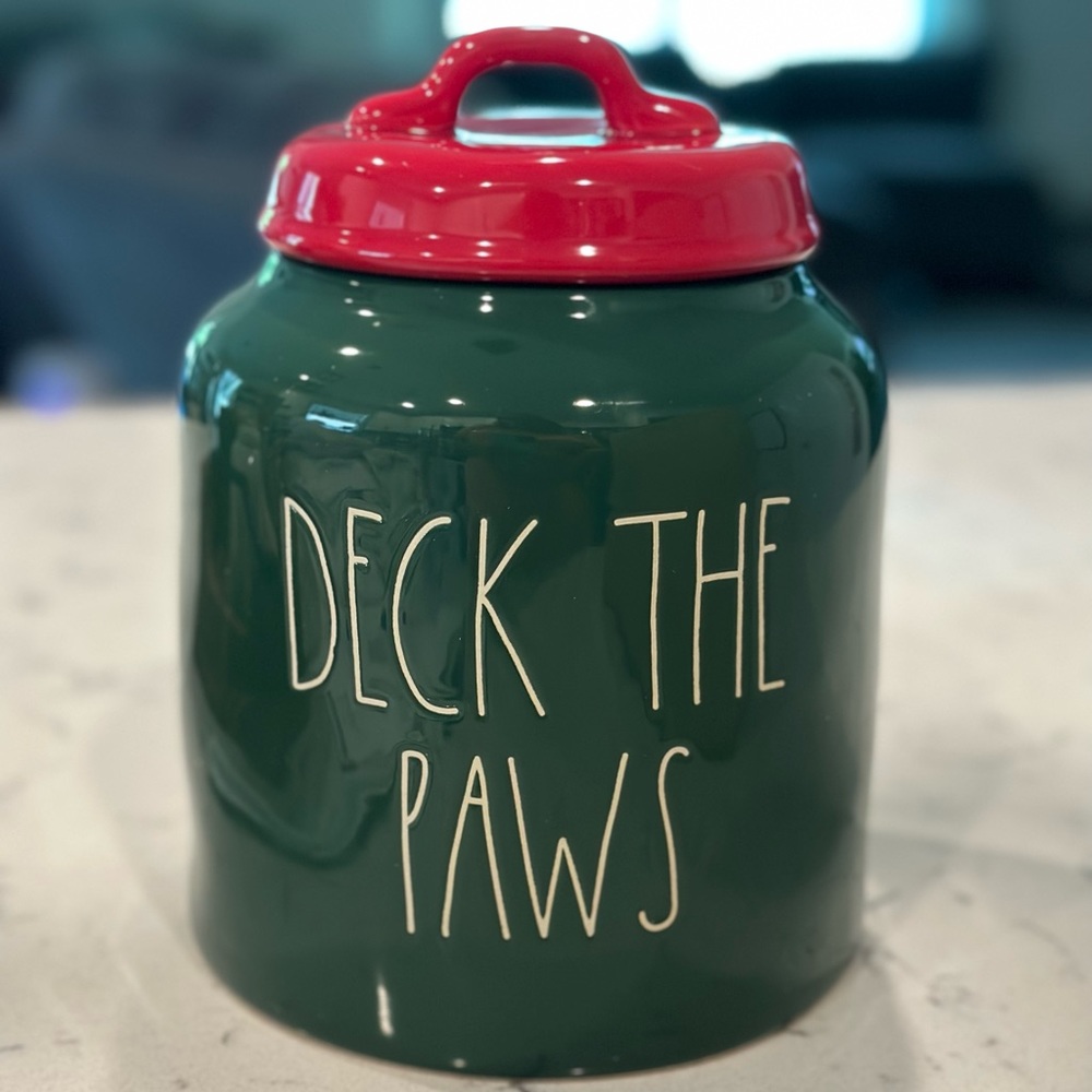 Rae Dunn Deck the Paws XL Canister